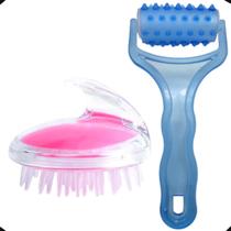 Kit 2 Massageadores Relax Manual Terapia Cuidado Pessoal Saúde Terapia Massagem Facial Fisio Circulação Drenagem Celulite