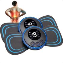Kit 2 Massagem Portátil EMS Coluna Cervical Adesivo, Smart Electroterapia Mini Massageador, USB, Ombro, Pescoço