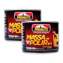 Kit 2 Massas Polir Nº 2 Base Água Carro Moto Caminhão 500g Kit 2 Massas Polir Nº 2 Base Água Carro Moto Caminhão 500g