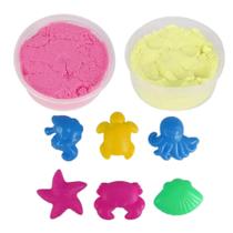 Kit 2 Massinha Areia Magica Infantil Modeladora +6 Forminhas