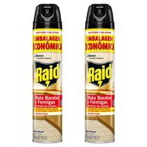 Kit 2 Mata Baratas e Formigas Raid Aerossol Base Água 420ml Kit 2 Mata Baratas e Formigas Raid Aerossol Base Água 420ml