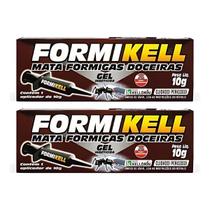 Kit 2 Mata Formigas Doceiras Formikell Gel Bisnaga Aplicador