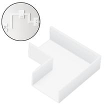 Kit 2 Mata Junta Cotovelo L 90 P/ Canaleta 20mm Branca Fame