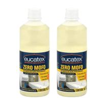 Kit 2 Mata Mofo Mactra Não Volta Anti Mofo Parede Teto Piso 1l