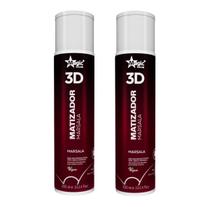 Kit 2 Matizador 3D Marsala 300ml Magic Color Kit 2 Matizador 3D Marsala 300ml Magic Color