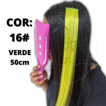 Kit 2 Mecha Colorida P/ Cabelo Aplique Tic Tac Colorido 70cm