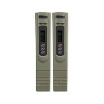 Kit 2 Medidor Tds Dureza DÁgua Tipo Caneta Temperatura Condutividade Elétrica Ec Tds-110 Portátil Instrutherm Estojo