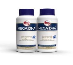 Kit 2 Mega DHA 120 cápsulas - ômega 3 de alta concentração DHA - Vitafor
