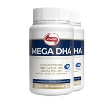 Kit 2 Mega DHA 1500mg Vitafor 60 cápsulas