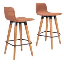 Kit 2 Meia Banquetas Línea Anti Risco Escandinavo Terracota