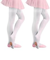 Kit 2 Meia Calça Infantil Ballet Sapateado Abertura Fio 40 Selene