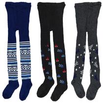Kit 2 Meia Calça Infantil Menino Com Estampa Inverno Proteção Frio