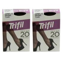 Kit 2 Meia Fina 3/4 Europeu Fio 20 Natural Claro - Trifil Kit 2 Meia Fina 3/4 Europeu Fio 20 Natural Claro - Trifil