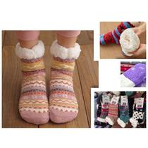 Kit 2 Meia Pantufa Infantil: Lã Forrada com Pelúcia e Solado Antiderrapante - Menina Kit 2 Meia Pantufa Infantil: Lã Forrada com Pelúcia e Solado Antiderrapante - Menina