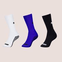 Kit 2 Meia Traction Antiderrapante Esportiva Atoalhada