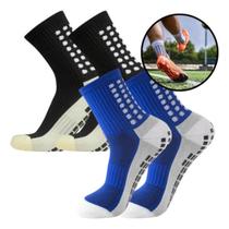 Kit 2 Meias Antiderrapante Futebol Grip Estabilidade Treino Tamanho Único