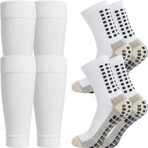 Kit 2 Meias Antiderrapante Performance 2 Canelitos Meião Futebol Esportes