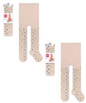 Kit 2 Meias Calça Algodão Bebê Infantil Com Desenho Selene Desenho