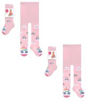 Kit 2 Meias Calça Grossa Selene Bebê Em Algodão De Inverno Estampada Kit 2 Meias Calça Grossa Selene Bebê Em Algodão De Inverno Estampada