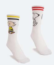 Kit 2 Meias Cano Longo Feminina Estampa Snoopy-09667 Kit 2 Meias Cano Longo Feminina Estampa Snoopy-09667