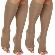 Kit 2 Meias Feminina Kendall 34 Média Compressão Sem Ponteira 15~20 mmHg