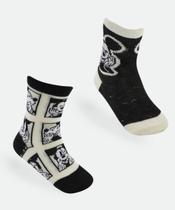 Kit 2 Meias Infantil Estampa Mickey Disney Preto Kit 2 Meias Infantil Estampa Mickey Disney Preto