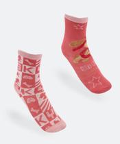 Kit 2 Meias Infantil Estampa Patrulha Canina Vermelho