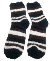 kit 2 Meias Pelúcia Inverno Masculino Listras Quente de Frio