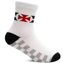 Kit 2 Meias Rikam Vasco Infantil - Branco/Cinza Kit 2 Meias Rikam Vasco Infantil - Branco/Cinza