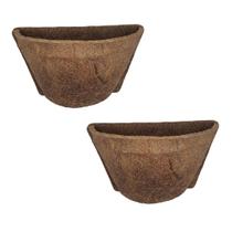Kit 2 Meio Vasos p/ parede Orgânico Fibra de Coco Nº 14 - Coquim