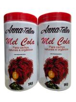 Kit 2 Mel Cola Anna Telles 1000kg Cabelos Crespos e Cacheados Naturais e Organicos