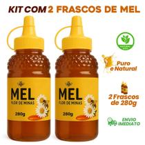 Kit 2 Mel Puro 280g Bisnaga Prática para o Dia a Dia