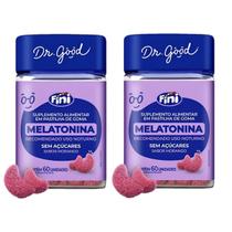 Kit 2 Melatonina Fini Dr. Good Morango 60 Gomas Kit 2 Melatonina Fini Dr. Good Morango 60 Gomas