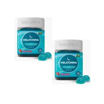 Kit 2 Melatonina Gummy 2x60 Gomas 0,21 mg Sabor Frutas Vermelhas Sunflower