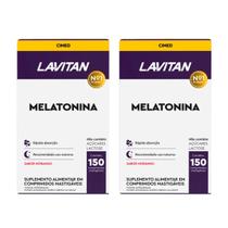 Kit 2 Melatonina Lavitan Cimed Morango 150 Comprimidos