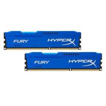 Kit 2 memória ram ddr3 8gb hyperx fury 1600mhz hx316c10f/8 azul (2x8gb) 16gb dual