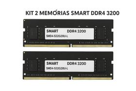 Kit 2 Memória RAM SMART 4GB DDR4 3200MHz Notebook Mais Velocidade e Desempenho