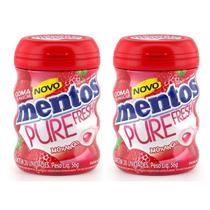 Kit 2 Mentos Pote Morango Goma de Mascar Sem Açucar Kit 2 Mentos Pote Morango Goma de Mascar Sem Açucar
