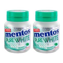 Kit 2 Mentos Pote Pure White Spearmint Goma de Mascar Sem Açucar Kit 2 Mentos Pote Pure White Spearmint Goma de Mascar Sem Açucar