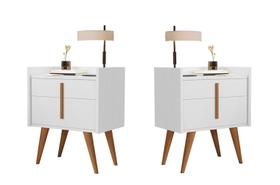 Kit 2 Mesa Cabeceira 1 Gaveta 1 Porta Pés Palito 1188 Davi Kit 2 Mesa Cabeceira 1 Gaveta 1 Porta Pés Palito 1188 Davi