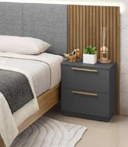 Kit 2 Mesa de cabeceira Dubai Alasca Vila Rica Kit 2 Mesa de cabeceira Dubai Alasca Vila Rica