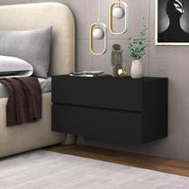 Kit 2 Mesa de cabeceira eros 60 estilo moderno europeu suspensa de parede