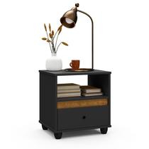 Kit 2 Mesa de Cabeceira Mini Cômoda Mesinha Lateral Cama Quarto Nicho Decoração 2 Gavetas Box Preto Kit 2 Mesa de Cabeceira Mini Cômoda Mesinha Lateral Cama Quarto Nicho Decoração 2 Gavetas Box Preto
