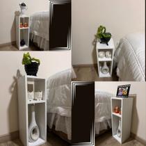 Kit 2 Mesa De Cabeceira Quarto e Salas Decoração Mesas Mdf Branco