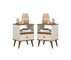 Kit 2 Mesa de cabeceira Retro Quarto Cama - Ted