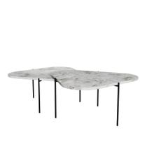 Kit 2 Mesa de Centro para Salas 65cm Palheta - Branco