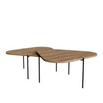 Kit 2 Mesa de Centro para Salas 65cm Palheta - Natural