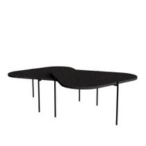 Kit 2 Mesa de Centro para Salas 65cm Palheta - Preto