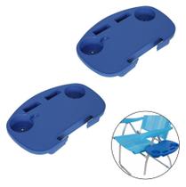 Kit 2 Mesa Portátil Para Cadeira De Praia Porta Copos Celular - Mor
