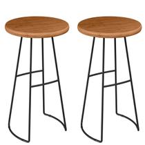 Kit 2 Mesas Bistrô Alta Para Aérea Gourmet York Peroba